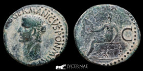 Caligula Bronze As 9.55 g., 26 mm. Rome 37-38 A.D. gVF