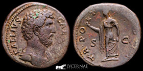 Aelius Bronze Sestertius 29.16 g., 32 mm. Rome 137 A.D. extremely fine