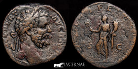 Septimius Severus Bronze Sestertius 21.31 g., 28 mm. Rome 193-211 A.D. Good very fine