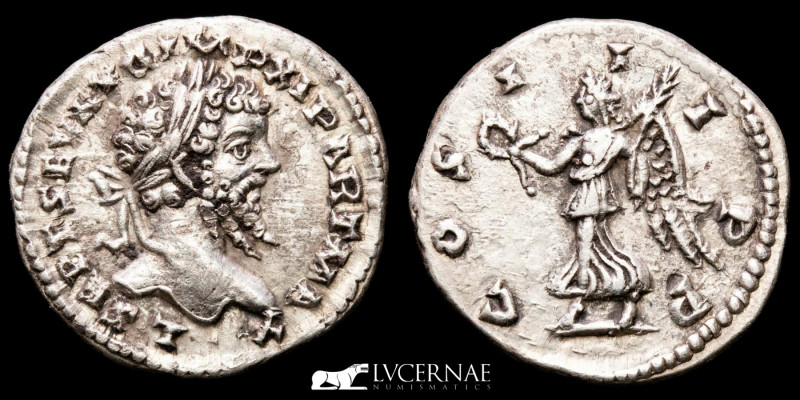 Roman Empire - Septimius Severus (193-211 A.D.). Silver denarius, (3,31 g., 19 m...