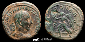 Trajan Decius Bronze Sestertius 15,00 g., 30 mm. Rome 249-251 A.D. Near extremely fine