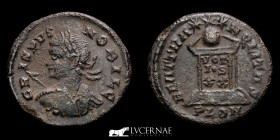 Crispus Bronze Follis 2.85 g. 19 mm. Londinum 316-326 AD. Good very fine (MBC)