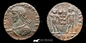 Constans Caesar Bronze Follis 1.44 g. 17 mm. Heraclea 333/6 A.D. Good very fine