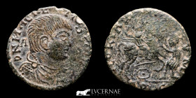 Magnentius Bronze Barbarous Maiorina 3.08 g. 19 mm. Lugdunum 350-353 AD. Good very fine (MBC)