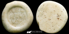 Fatimi Glass Weight 6.00 g., 27 mm. Egypt 1036-1094 A.D. - 427-487h. Very fine