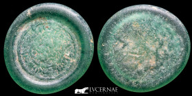 Fatimi Glass Weight 2.99 g., 25 mm. Egypt 996-1021 A.D. Very fine