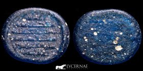 Fatimi Glass Weight 2.35 g., 24 mm. Egypt 1036-1094 A.D. - 427-487h. Very fine