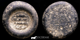 Fatimi Glass Weight 5.92 g., 27 mm. Egypt 1036-1094 A.D. - 427-487h. Very fine
