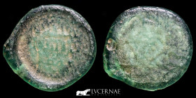 Fatimi Glass Weight 1.83 g., 22 mm. Egypt 1036-1094 A.D. - 427-487h. Very fine