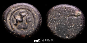 Fatimi Glass Weight 2.93 g., 21 mm. Egypt 1036-1094 A.D. - 427-487h. Very fine