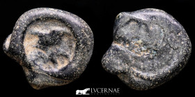 Fatimi Glass Weight 1.54 g., 16 mm. Egypt 1036-1094 A.D. - 427-487h. Very fine