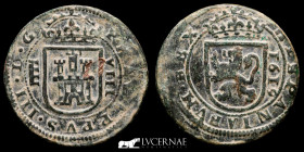 Felipe III (1598-1621) bronze 8 maravedis 6,32 g. 28 mm. Segovia 1619 Good very fine (MBC+)