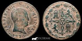 Fernando VII Bronze 8 Maravedis 9,59 g., 24 mm. Jubia 1825 GVF