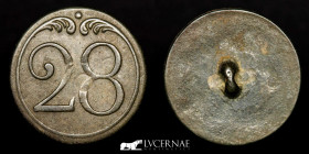 Napoleonic Army in Spain bronze Button 5.17 g. 22 mm. Paris 1808 Good very fine (MBC+)