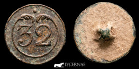 Napoleonic Army in Spain bronze Button 4.85 g. 23 mm. Paris 1808 Good very fine (MBC+)