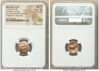 BRITAIN. Iceni. Uninscribed. Ca. 20 BC-AD 40. AV stater (16mm, 5.25 gm, 3h). NGC VF 4/5 - 4/5. Freckenham crescents type. Opposing crescents with V sy...