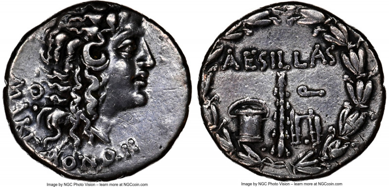 MACEDON UNDER ROME. Aesillas, as Quaestor (ca. 95-65 BC). AR tetradrachm (27mm, ...