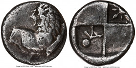 THRACE. Chersonesus. Ca. 4th century BC. AR hemidrachm (13mm). NGC VF, scratches. Persic standard, ca. 480-350 BC. Forepart of lion right, head revert...