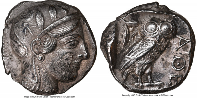 ATTICA. Athens. Ca. 440-404 BC. AR tetradrachm (23mm, 17.05 gm, 4h). NGC Choice ...