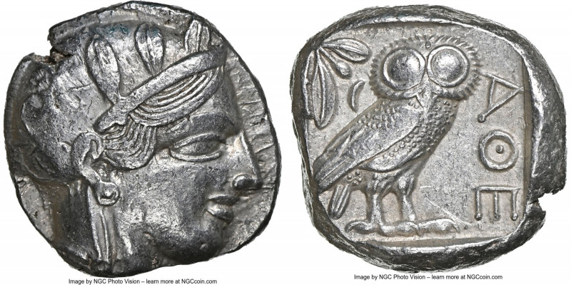 ATTICA. Athens. Ca. 440-404 BC. AR tetradrachm (23mm, 17.18 gm, 10h. NGC Choice ...