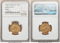Victoria gold "Jubilee Head" Sovereign 1887-S XF45 NGC, Sydney mint, KM10, S-3868A. AGW 0.2355 oz. 

HID09801242017

© 2022 Heritage Auctions | All Ri...