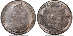 Salzburg. Hieronymus 20 Kreuzer 1801-M MS64 NGC, KM460. Pearl gray tone with subdued luster. 

HID09801242017

© 2022 Heritage Auctions | All Rights R...