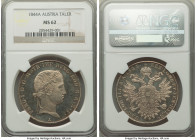 Ferdinand I Taler 1844-A MS62 NGC, Vienna mint, KM2240. Rose-gray toned on Semi-Prooflike surfaces. 

HID09801242017

© 2022 Heritage Auctions | All R...