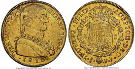 Ferdinand VII gold 8 Escudos 1810 So-FJ AU Details (Obverse Cleaned) NGC, Santiago mint, KM72. 

HID09801242017

© 2022 Heritage Auctions | All Rights...