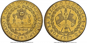 Republic gold 8 Escudos 1820 So-FD AU Details (Cleaned) NGC, Santiago mint, KM84. A popular early Republican type, displaying an above the average str...