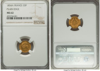 Napoleon III gold 5 Francs 1854-A MS62 NGC, Paris mint, KM783. Plain edge. 

HID09801242017

© 2022 Heritage Auctions | All Rights Reserved