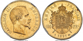 Napoleon III gold 100 Francs 1857-A AU50 NGC, Paris mint, KM786.1, Gad-1135. AGW 0.9334 oz. 

HID09801242017

© 2022 Heritage Auctions | All Rights Re...