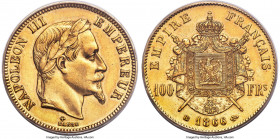 Napoleon III gold 100 Francs 1866-BB AU53 PCGS, Strasbourg mint, KM802.2, Gad-1136. Mintage: 3,745. AGW 0.9334 oz. 

HID09801242017

© 2022 Heritage A...