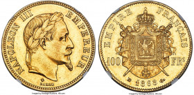 Napoleon III gold 100 Francs 1868-BB AU58 NGC, Strasbourg mint, KM802.2, Gad-1136. Mintage: 789. 

HID09801242017

© 2022 Heritage Auctions | All Righ...