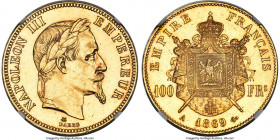 Napoleon III gold 100 Francs 1869-A MS61 NGC, Paris mint, KM802.1, Gad-1136. Mintage: 29,000. AGW 0.9334 oz. 

HID09801242017

© 2022 Heritage Auction...