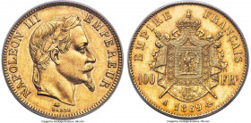 Napoleon III gold 100 Francs 1869-A MS61 PCGS, Paris mint, KM802.1, Gad-1136. Mintage: 29,000. AGW 0.9334 oz. 

HID09801242017

© 2022 Heritage Auctio...