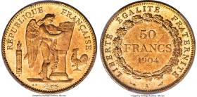 Republic gold 50 Francs 1904-A MS63 PCGS, Paris mint, KM831, F-549, Gad-1113. Mintage: 20,000. 

HID09801242017

© 2022 Heritage Auctions | All Rights...