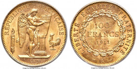 Republic gold 100 Francs 1911-A MS63 PCGS, Paris mint, KM858, Gad-1137a. Whirling cartwheel luster. 

HID09801242017

© 2022 Heritage Auctions | All R...