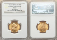 Prussia. Wilhelm II gold 20 Mark 1913-A MS63 NGC, Berlin mint, KM537. Uniformed military Jubilee bust. 

HID09801242017

© 2022 Heritage Auctions | Al...