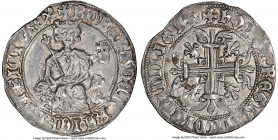 Naples & Sicily. Robert d'Anjou Pair of Certified Gigliati ND (1309-1343) NGC, MIR-28. 28mm. Includes (1) AU58 and (1) AU55. ROBERT DEI GRA IERL' ET S...