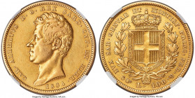 Sardinia. Carlo Alberto gold 100 Lire 1834 (Eagle)-P XF Details (Cleaned) NGC, Turin mint, KM133.1, Fr-1138. AGW 0.9332 oz. 

HID09801242017

© 2022 H...