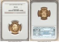 Willem III gold 10 Gulden 1875 MS66 NGC, Utrecht mint, KM105. Semi-Prooflike fields. AGW 0.1947 oz. 

HID09801242017

© 2022 Heritage Auctions | All R...