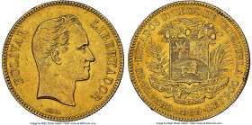 Republic gold 100 Bolivares 1889 AU Details (Reverse Rim Filed) NGC, Caracas mint, KM-Y34. AGW 0.9334 oz. 

HID09801242017

© 2022 Heritage Auctions |...