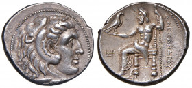 MACEDONIA Alessandro III (336-323 a.C.) Tetradramma (zecche incerte dell’Asia minore) Testa avvolta in pelle di leone a d. - R/ Zeus seduto a s. - Pri...