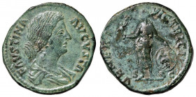 Faustina II (moglie di Marco Aurelio) Sesterzio - Busto a d. - R/ Venere stante a s. - RIC 1688 AE (g 22,58) Bella patina verde a smalto
qSPL