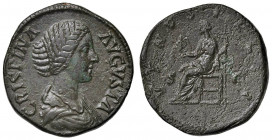 Crispina (moglie di Commodo) Sesterzio - Busto a d. - R/ Venere seduta a s. - RIC 673 AE (g 25,21) Porosità diffusa al R/
qSPL/BB