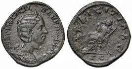 Otacilia Severa (moglie di Filippo I) Sesterzio - Busto a d. - R/ La Pudicizia seduta a s. - RIC 209a AE (g 19,88) Ribattuta
BB