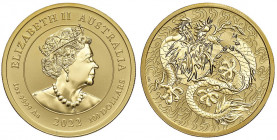 AUSTRALIA Elisabetta II (1952-) 100 Dollari 2022 - AU (1 ounce fine gold)
FS