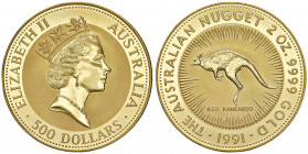 AUSTRALIA Elisabetta II (1952-) 500 Dollari 1991 - AU (g 62,24 - 2 ounce fine gold)
FS