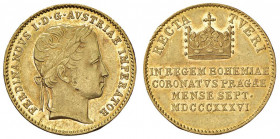 AUSTRIA Ferdinando I (1835-1848) Medaglia 1836 Incoronazione a Praga - AU (g 3,49) RR Leggera limatura sul ciglio del R/ e minimi graffietti al D/
SP...