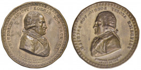 EPOCA NAPOLEONICA Medaglia 1809 Federico Augusto, re di Sassonia - Opus: Lienard - Bramsen 884 - AE (g 6,55 - Ø 46 mm) Rarissimo repoussé in superba c...